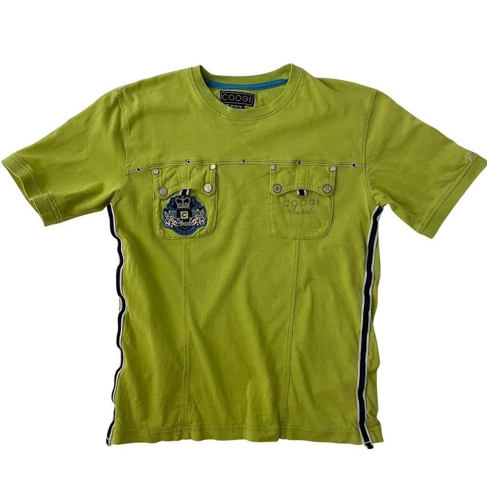 Vintage Y2K Coogi Shirt Lime Green Size Medium